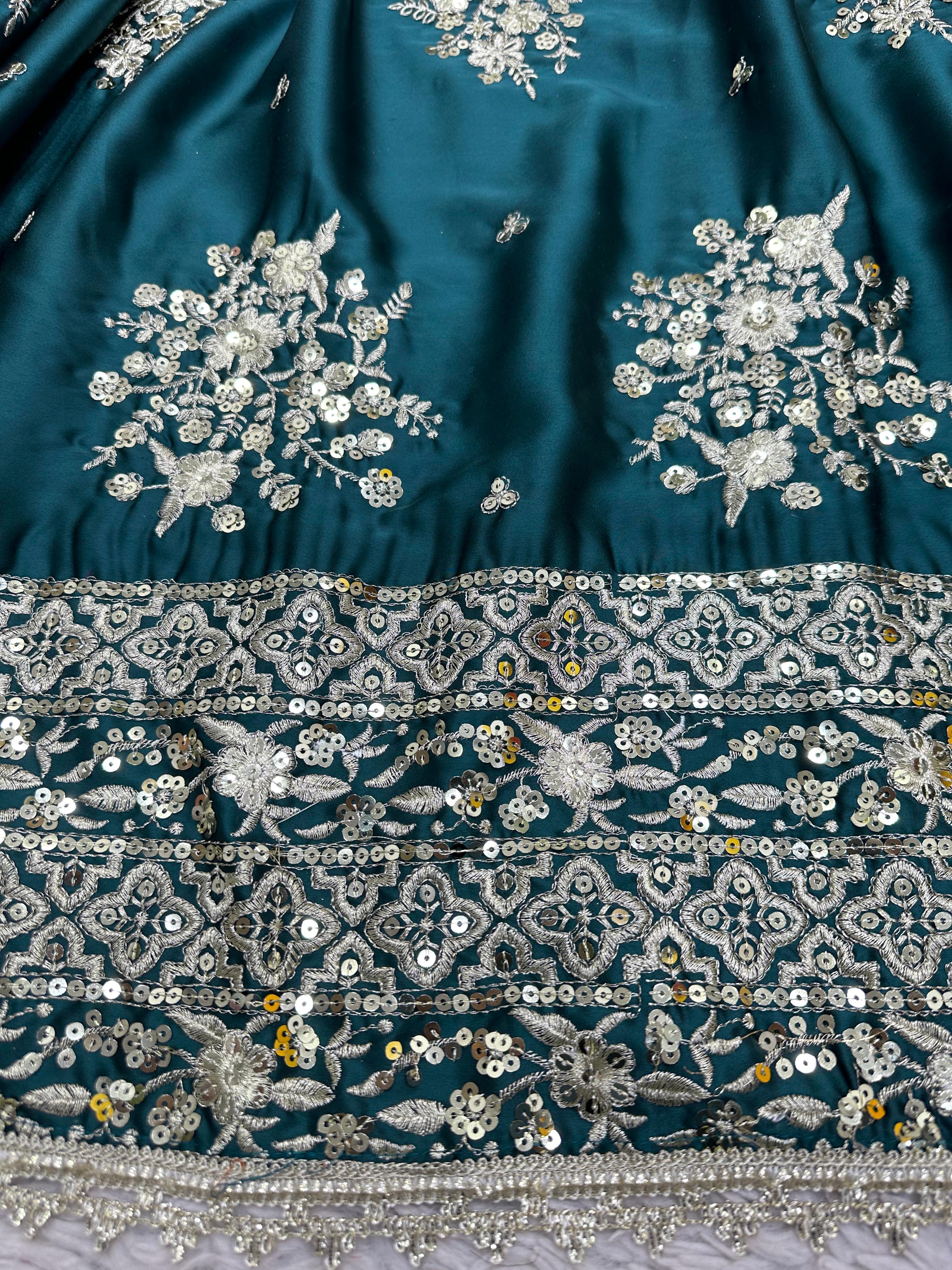 Attractive Japan Satin Thread Sequence Work Lehenga Choli - Image 7