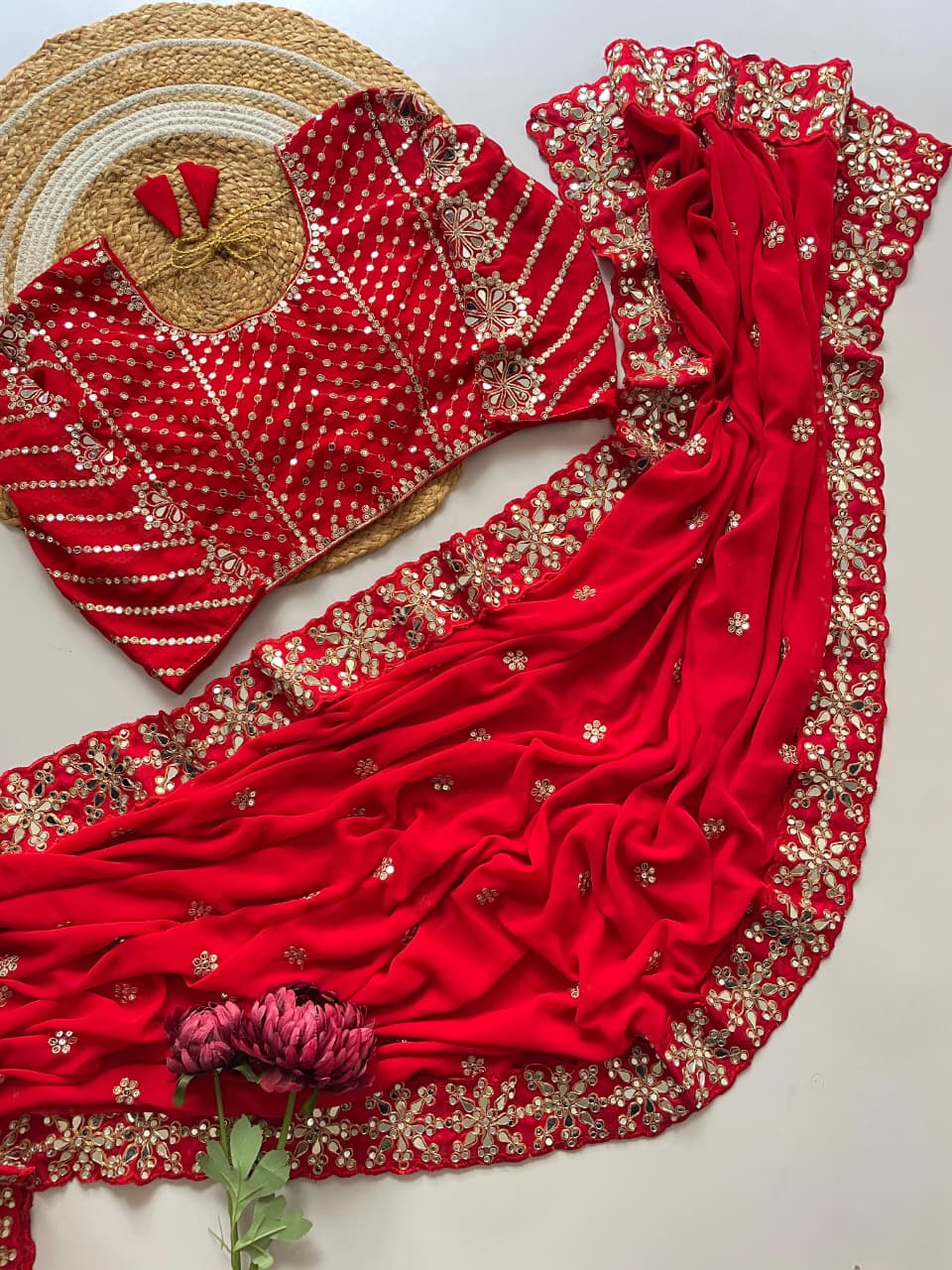 Bollywood Blockbuster Original Mirror Designer Saree - Image 3